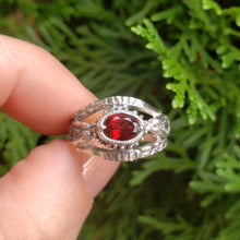 Load image into Gallery viewer, Snake Charmer Ring, Silver, Blue Topaz