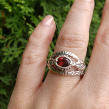 Load image into Gallery viewer, Snake Charmer Ring, Silver, Blue Topaz