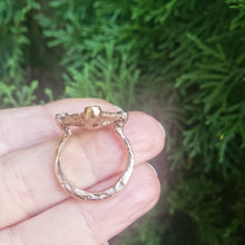 Load image into Gallery viewer, Shield Ring, 10k Yellow gold, Sapphires, Size 7