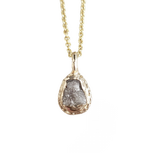 Load image into Gallery viewer, Rough Diamond Diamond Pendant, 10k Yellow Gold