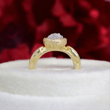 Load image into Gallery viewer, Circe, Double Snake Rough Diamond Engagement Ring, 14k yellow Gold