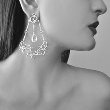 Load image into Gallery viewer, Naiad Chandeliers in White Sapphire and Clear Quartz