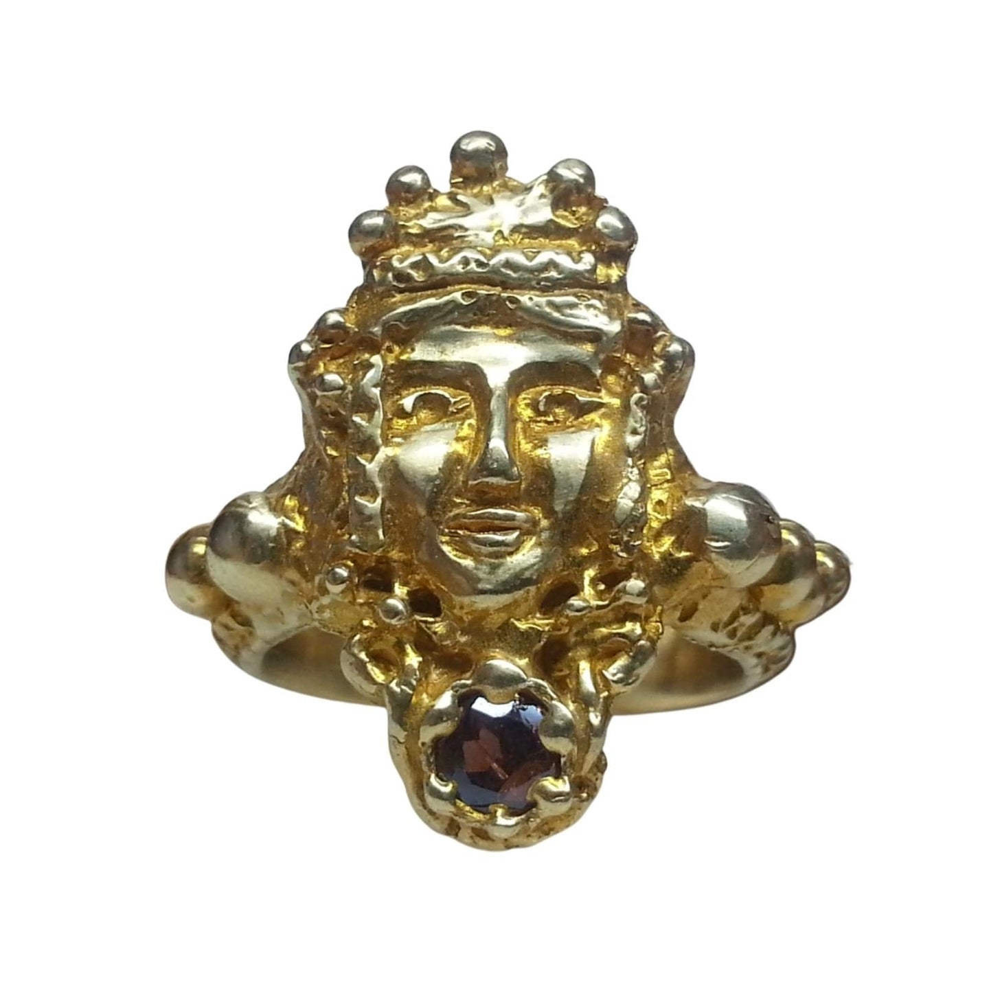 Empress Ring in Bronze and Garnet