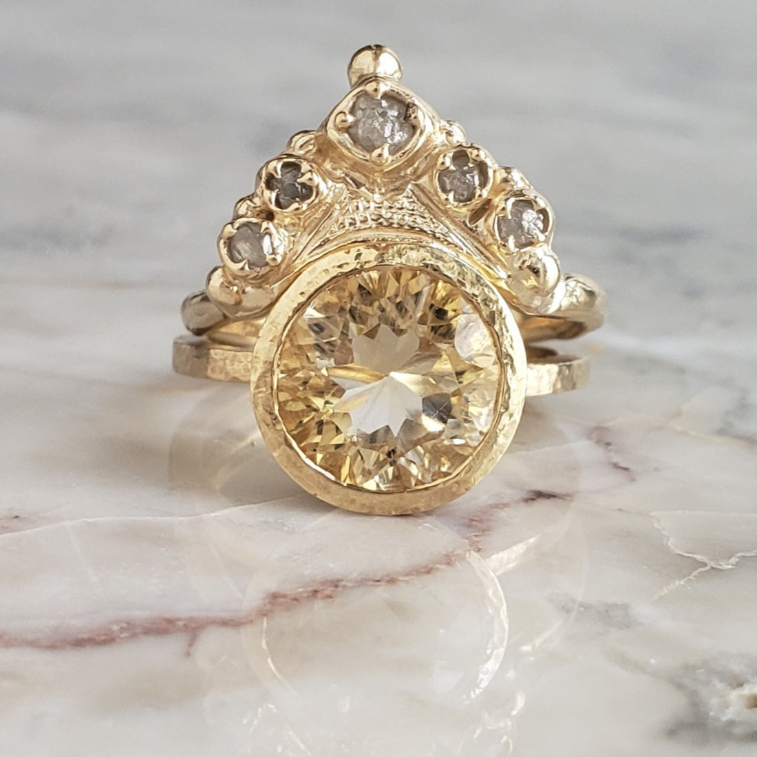 Citrine Ring, 10k Yellow Gold