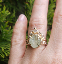 Load image into Gallery viewer, Ariel Ring, Rough Aquamarine, 10k Yellow Gold
