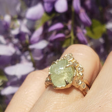 Load image into Gallery viewer, Ariel Ring, Rough Aquamarine, 10k Yellow Gold
