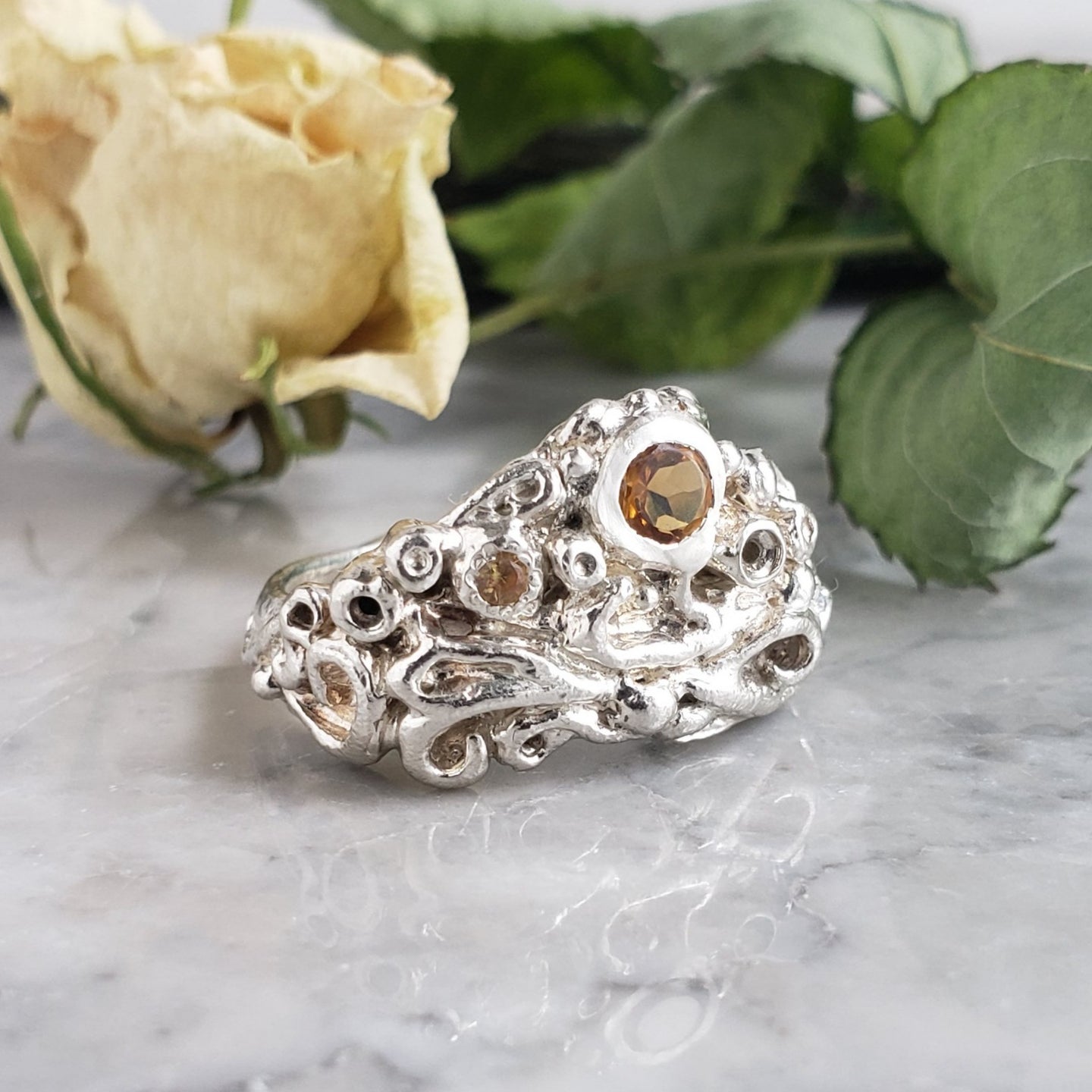 Oceana Ring, Citrine and Silver