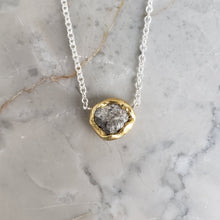 Load image into Gallery viewer, Rough Diamond Necklace in Bronze and Silver
