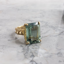 Load image into Gallery viewer, Enchantress Ring, Bronze, Green Amethyst
