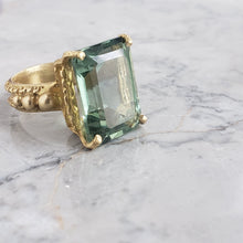Load image into Gallery viewer, Enchantress Ring, Bronze, Green Amethyst
