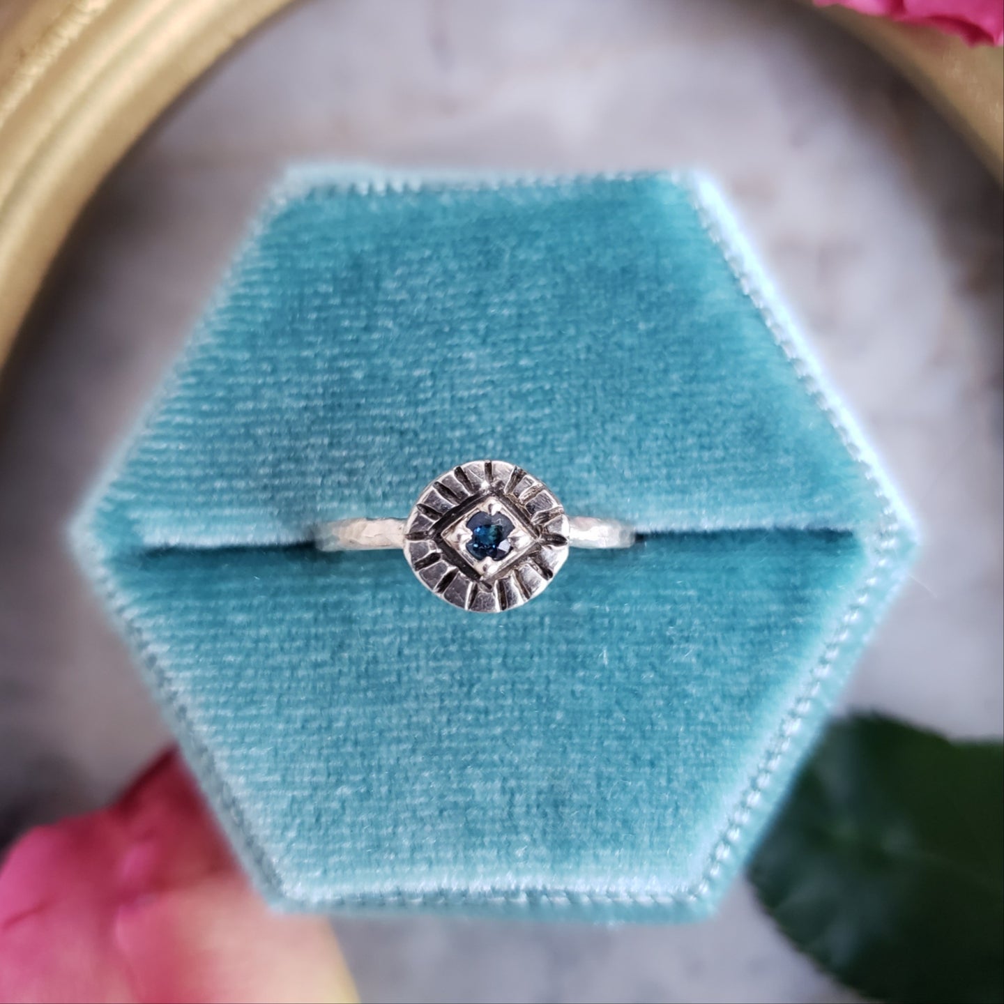 Mystic Eye Ring, Sapphire, Silver