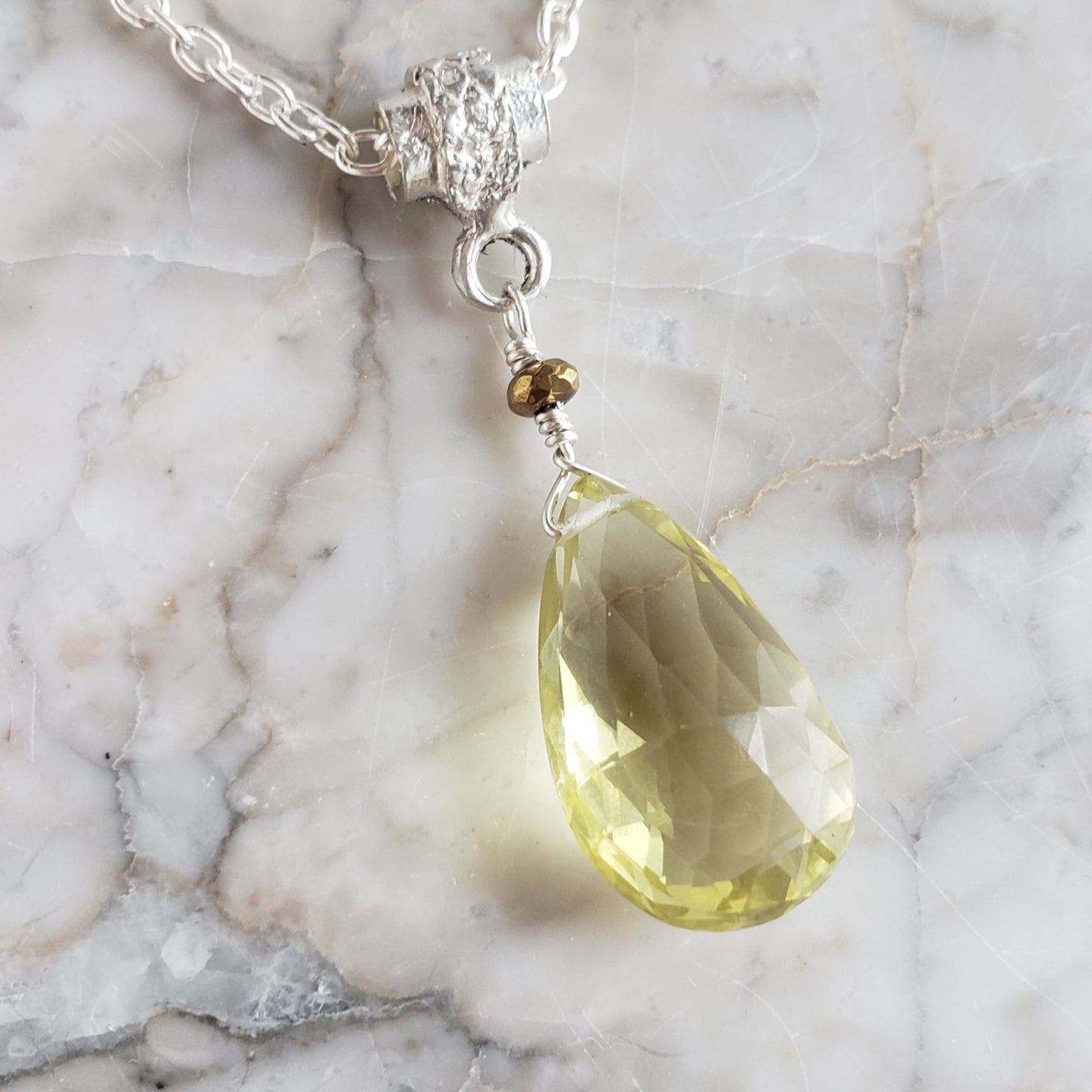 Citrine Necklace in Sterling Silver