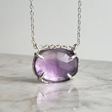 Load image into Gallery viewer, Amethyst Necklace in Sterling Silver
