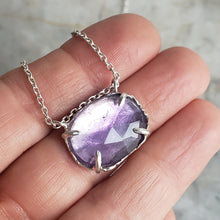 Load image into Gallery viewer, Amethyst Necklace in Sterling Silver
