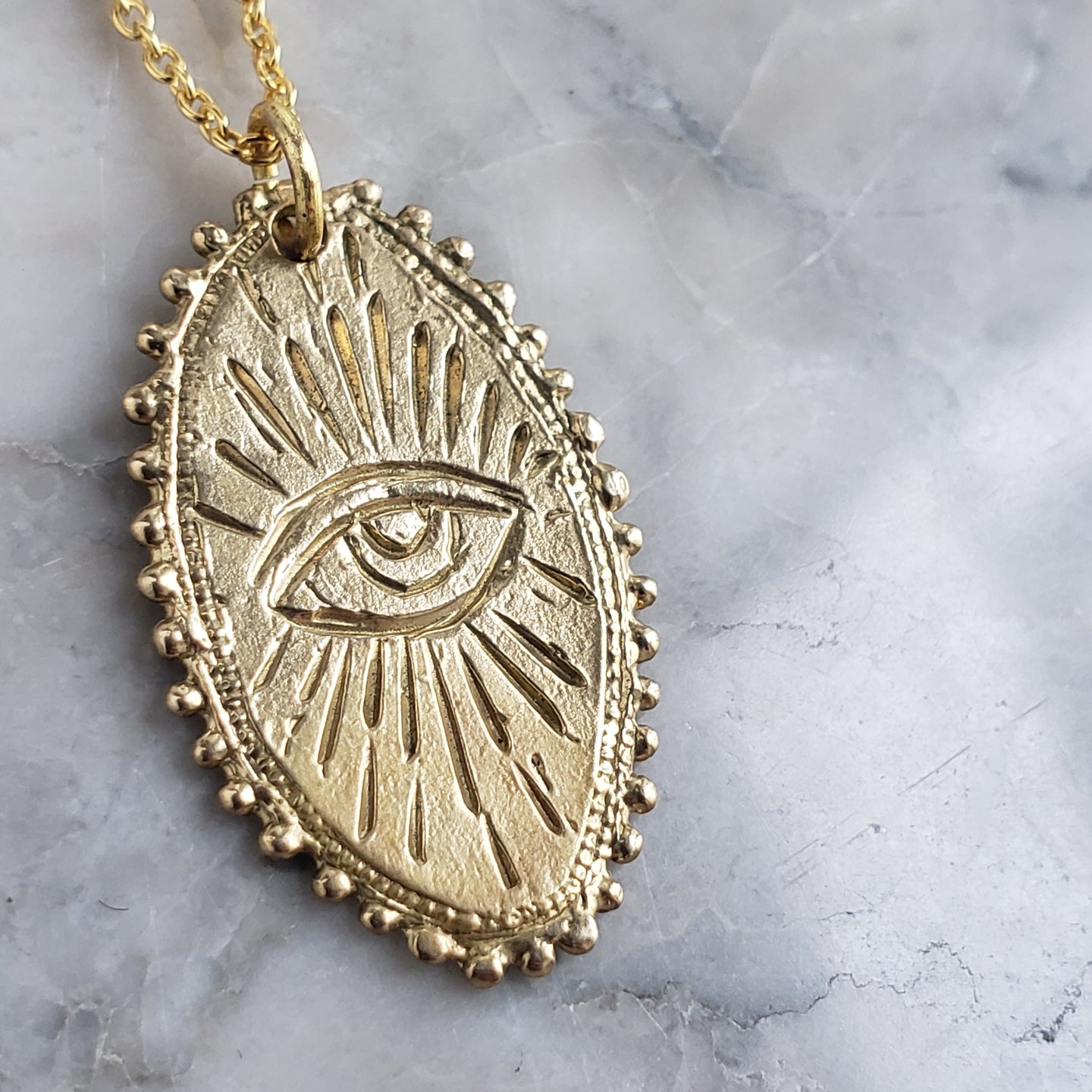 Sacred Eye Amulet, Bronze, Eye of Providence