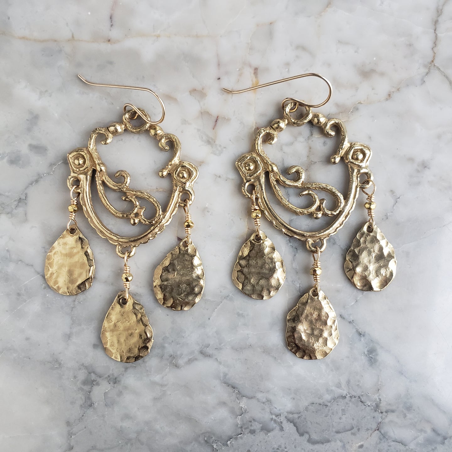 Thalia Chandelier Earrings in Bronze