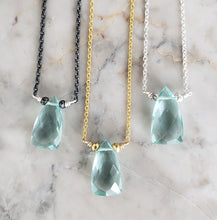 Load image into Gallery viewer, Blue Quartz Necklaces, 18&quot; chain
