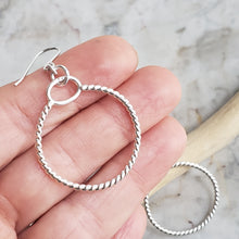 Load image into Gallery viewer, Twisted Hoop Earrings in Silver
