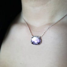 Load image into Gallery viewer, Amethyst Necklace in Sterling Silver
