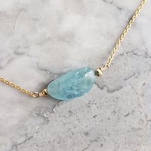 Load image into Gallery viewer, Aquamarine and Coral Necklaces, 18&quot; chain
