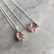 Load image into Gallery viewer, Pink Tourmaline Necklace in Sterling Silver
