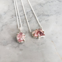 Load image into Gallery viewer, Pink Tourmaline Necklace in Sterling Silver
