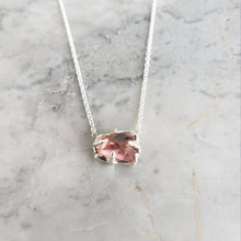 Load image into Gallery viewer, Pink Tourmaline Necklace in Sterling Silver
