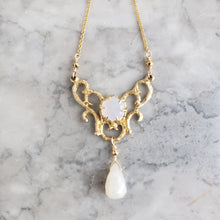 Load image into Gallery viewer, Moonchild Necklace in white Chalcedony
