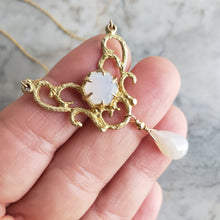 Load image into Gallery viewer, Moonchild Necklace in white Chalcedony
