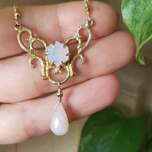 Load image into Gallery viewer, Moonchild Necklace in white Chalcedony
