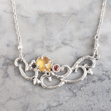 Load image into Gallery viewer, Feylana Necklace in Citrine and Orange Sapphire
