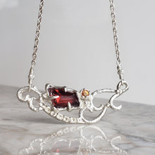 Load image into Gallery viewer, Lorielyn Necklace in Garnet and Yellow Sapphire
