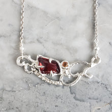 Load image into Gallery viewer, Lorielyn Necklace in Garnet and Yellow Sapphire
