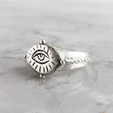 Load image into Gallery viewer, 4 Points Sacred Eye Ring, Sterling Silver
