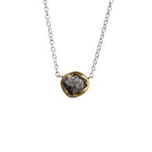 Load image into Gallery viewer, Rough Diamond Necklace in Bronze and Silver
