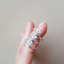 Load image into Gallery viewer, Silver Snake Ring , Adjustable Snake Ring, Size in 5- 9
