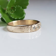 Load image into Gallery viewer, Rough Diamond Band, 10k Yellow Gold, Size 6
