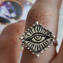 Load image into Gallery viewer, Sacred Eye Ring, Sterling Silver
