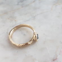 Load image into Gallery viewer, Rough Black Diamond Ring, 10k Yellow Gold
