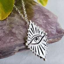 Load image into Gallery viewer, Sacred Eye Amulet, Sterling Silver, Eye of Providence
